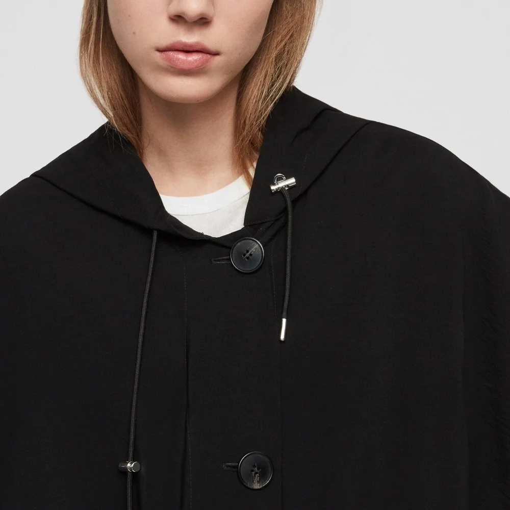 ALLSAINTS Lightweight Bay Parka Black Small - Picture 6 of 6